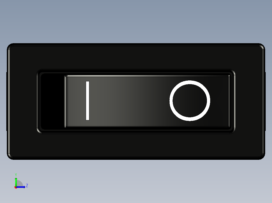 薄翘板开关左视图