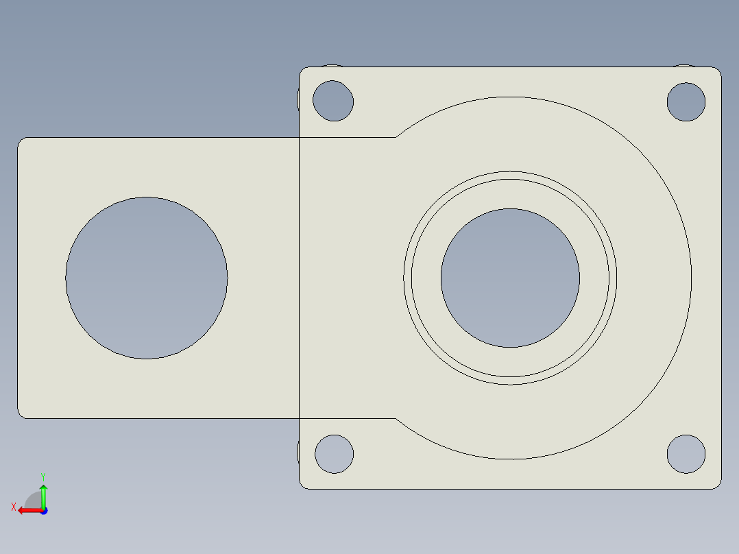 阀腔零件镗φ100H8孔夹具设计后视图