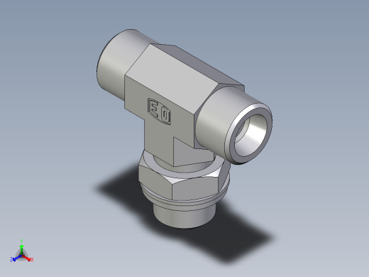 卡套式工业通用硬管接头EO_Adjustable_locknut_branch_tee_TEE10SROMDCF