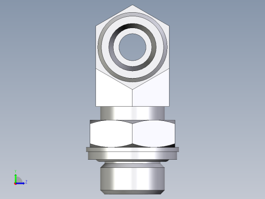 卡套式工业通用硬管接头EO_Adjustable_locknut_branch_tee_TEE10SROMDCF左视缩略图