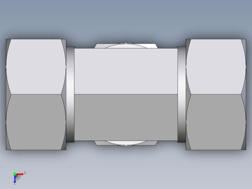 卡套式工业通用硬管接头EO_Adjustable_locknut_branch_tee_TEE38SMCF俯视缩略图