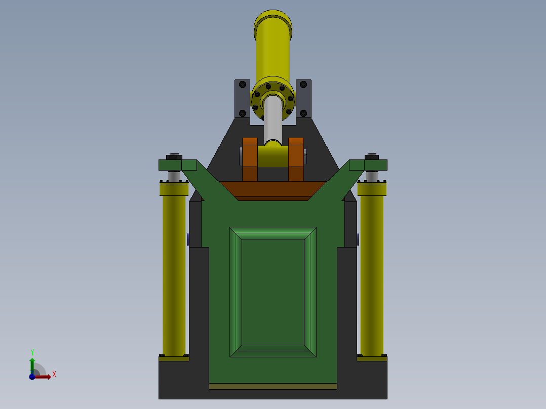 铝罐打包机前视图