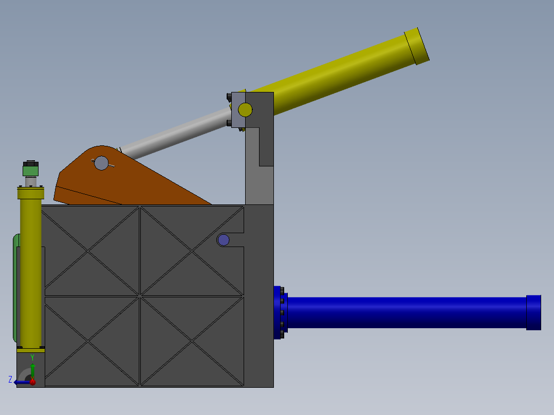 铝罐打包机右视图