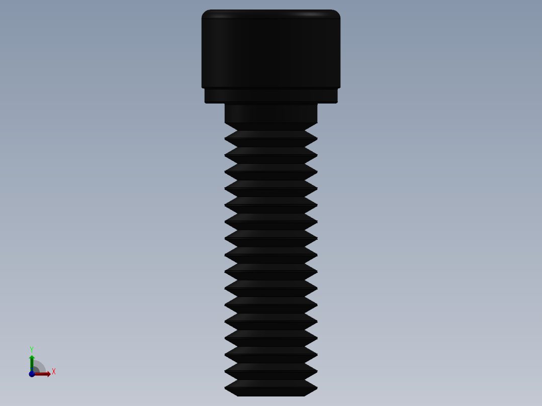 紧固件-0.3125 Socked Head前视图