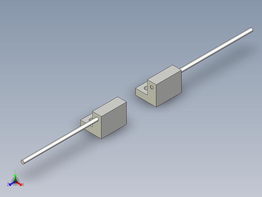 支架光纤_对射型FT-W16正等轴测图