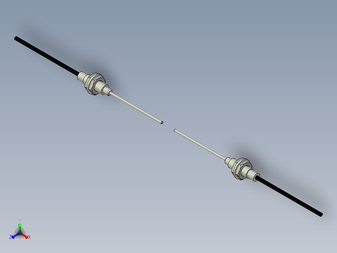 光纤元件对射型FT-D610-M正等轴测图