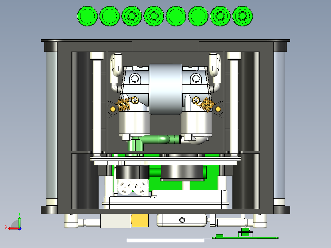 便携式户外家用制氧机内部结构堆叠MF1318344后视图