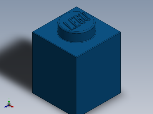 乐高套装 4421基本积木-300523 Bright Blue Brick 1 x 1.SLDPRT