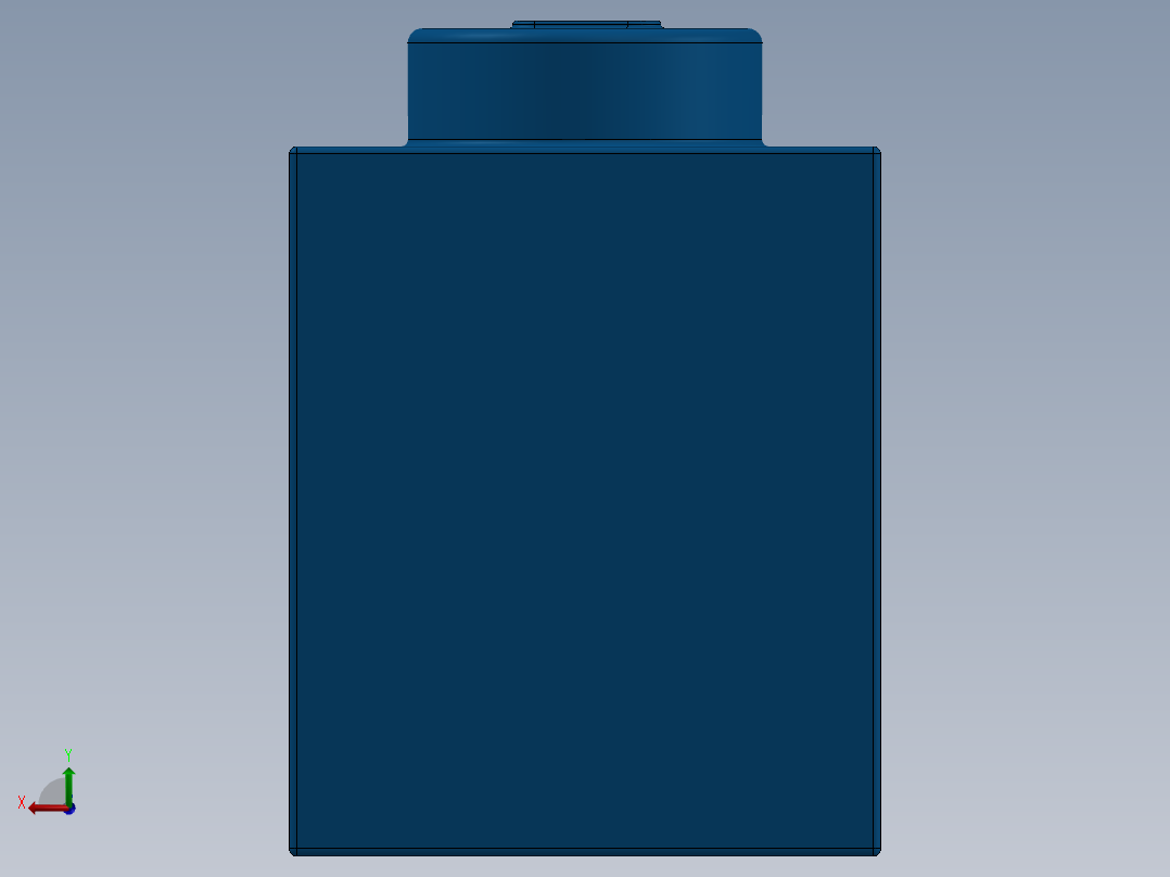 乐高套装 4421基本积木-300523 Bright Blue Brick 1 x 1.SLDPRT后视图