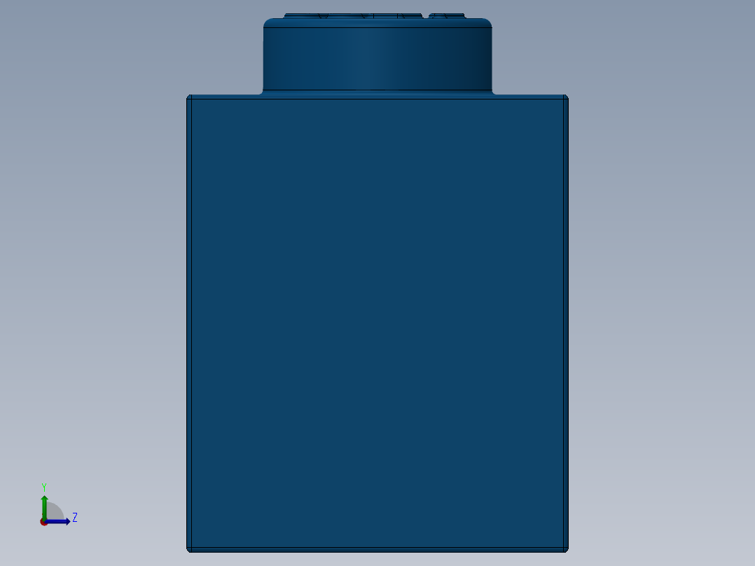 乐高套装 4421基本积木-300523 Bright Blue Brick 1 x 1.SLDPRT左视图