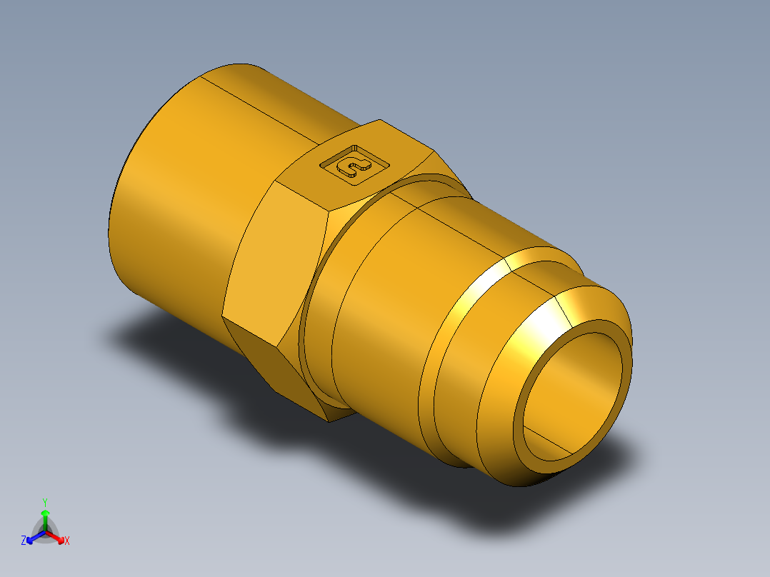 扩口式工业通用硬管接头Flare To Solder 43F-8-10主视图