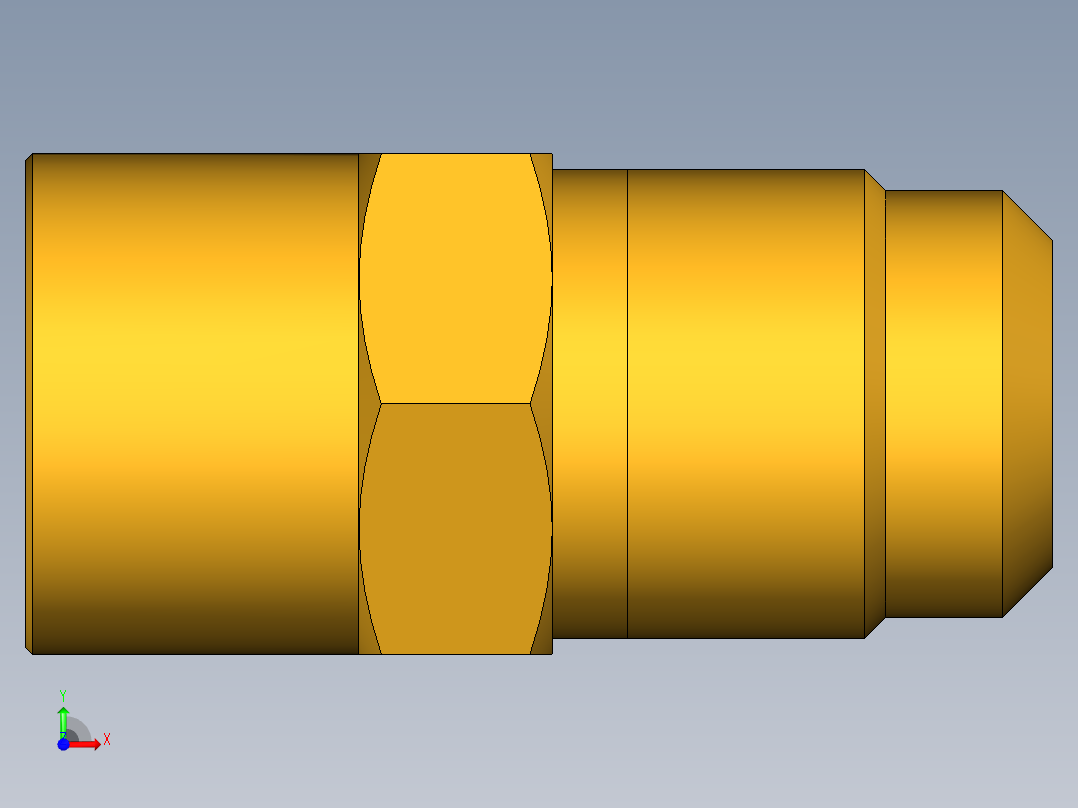 扩口式工业通用硬管接头Flare To Solder 43F-8-10前视图