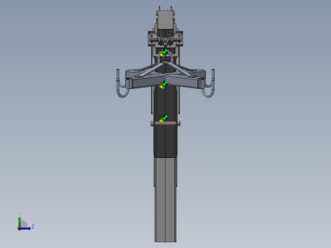 小型起重机吊臂左视图