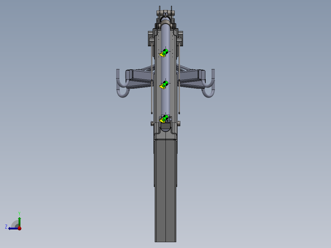 小型起重机吊臂右视图