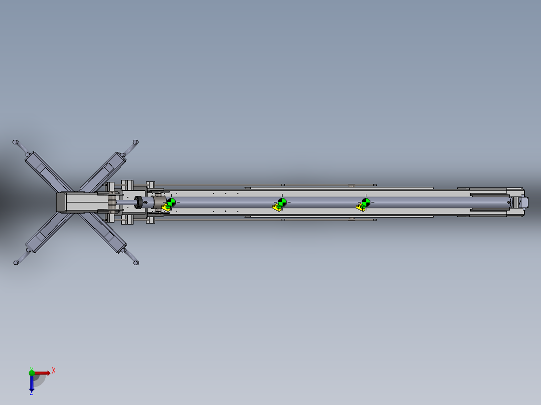 小型起重机吊臂俯视图