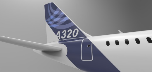 F 空客A320飞机 鲨鱼鳍翼尖小翼 起落架 3D建模 缩略图
