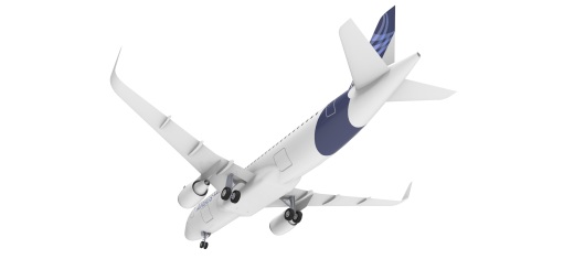 F 空客A320飞机 鲨鱼鳍翼尖小翼 起落架 3D建模 缩略图