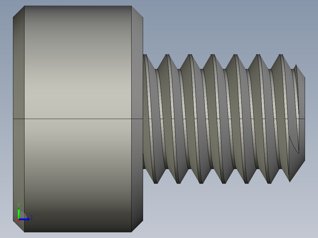 M4 x 0.7mm Thread 5mm LONG SOCKET HEAD CAP SCREW.STEP左视图