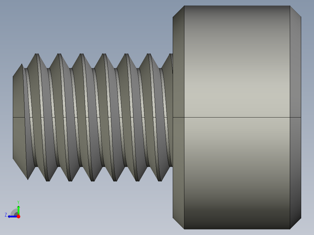 M4 x 0.7mm Thread 5mm LONG SOCKET HEAD CAP SCREW.STEP右视图