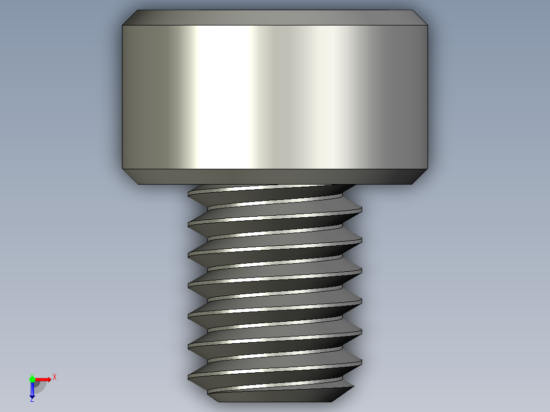 M4 x 0.7mm Thread 5mm LONG SOCKET HEAD CAP SCREW.STEP俯视图