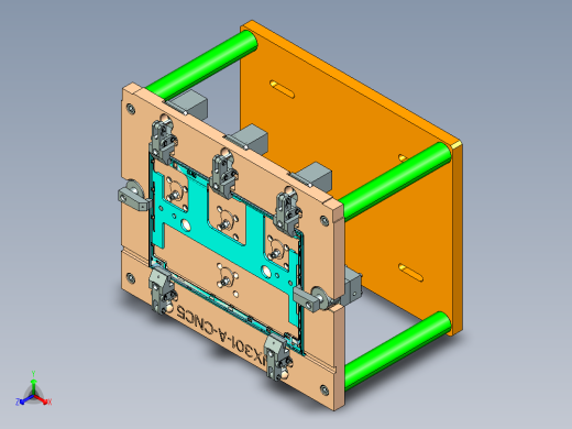 UX301-A-笔记本CNC工装夹具三维模型CNC5-7-15正等轴测缩略图