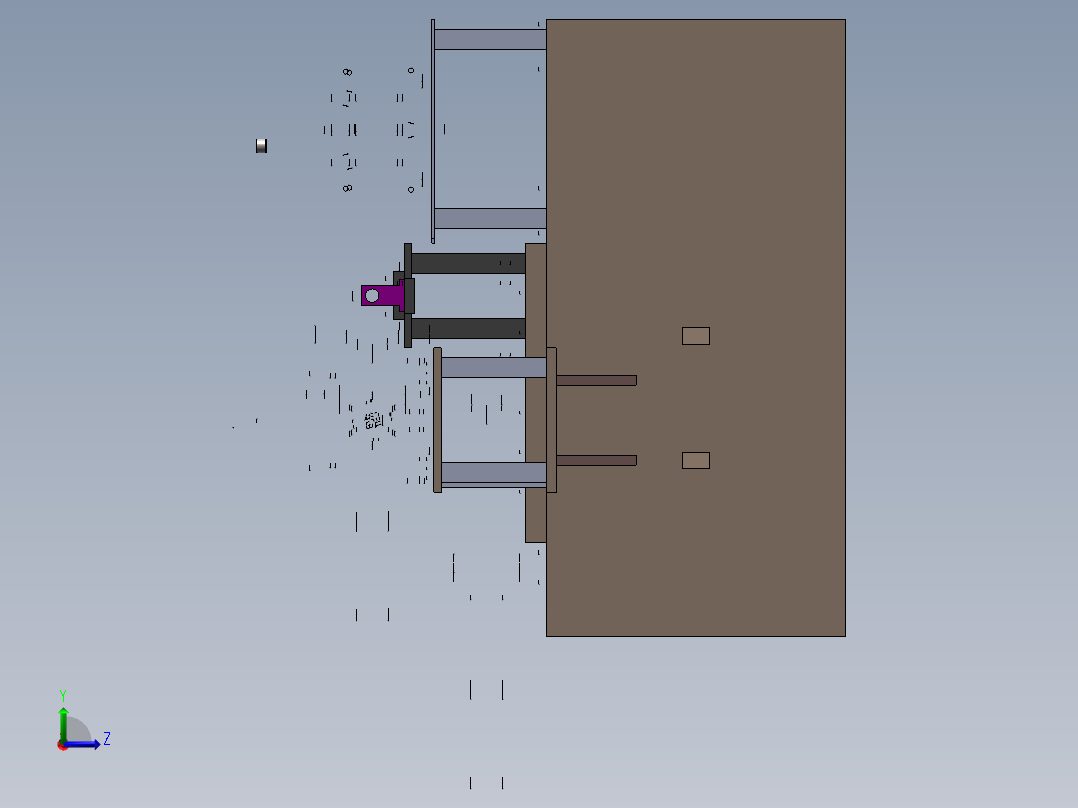 轴套双面自动切端面倒角机sw12可编辑左视图