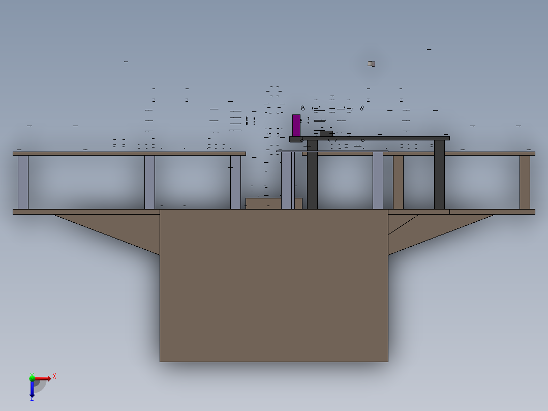 轴套双面自动切端面倒角机sw12可编辑俯视图