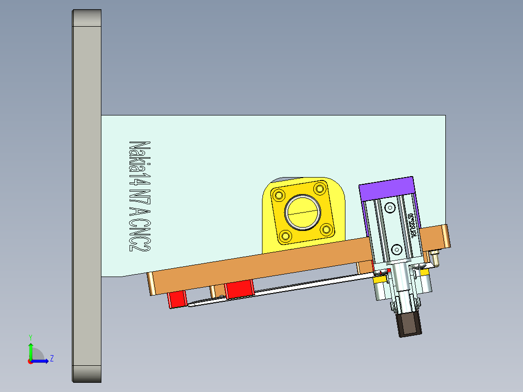 笔记本屏幕外壳侧铣台阶面程序模型左视图