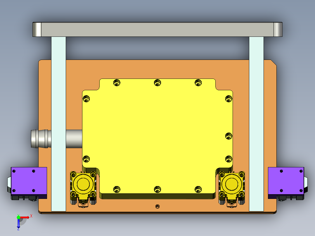 笔记本屏幕外壳侧铣台阶面程序模型俯视图