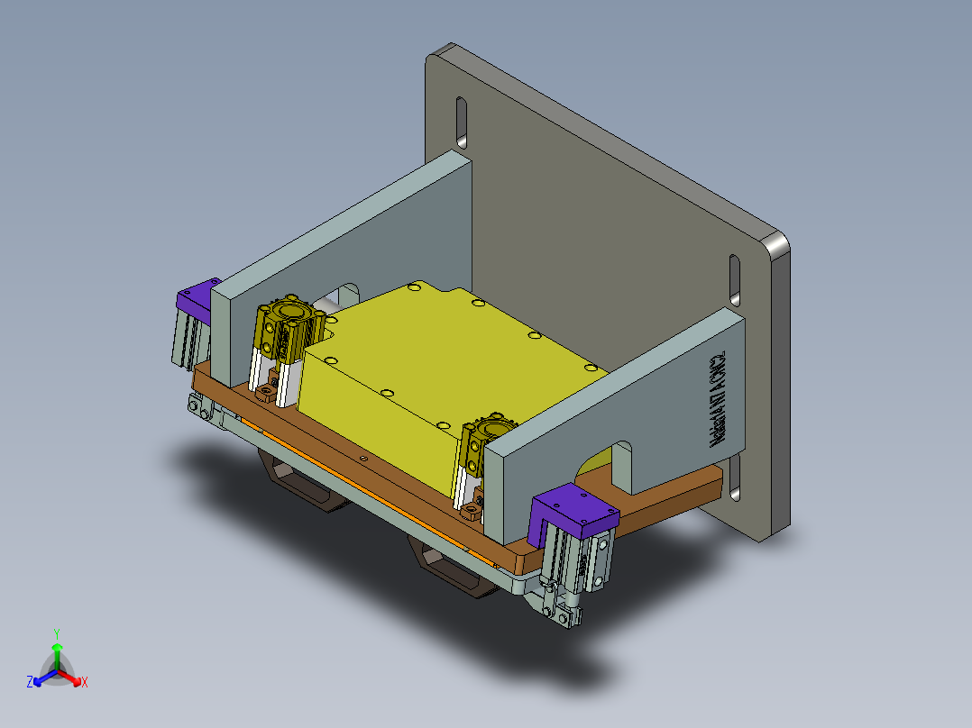 笔记本屏幕外壳侧铣台阶面程序模型正等轴测图