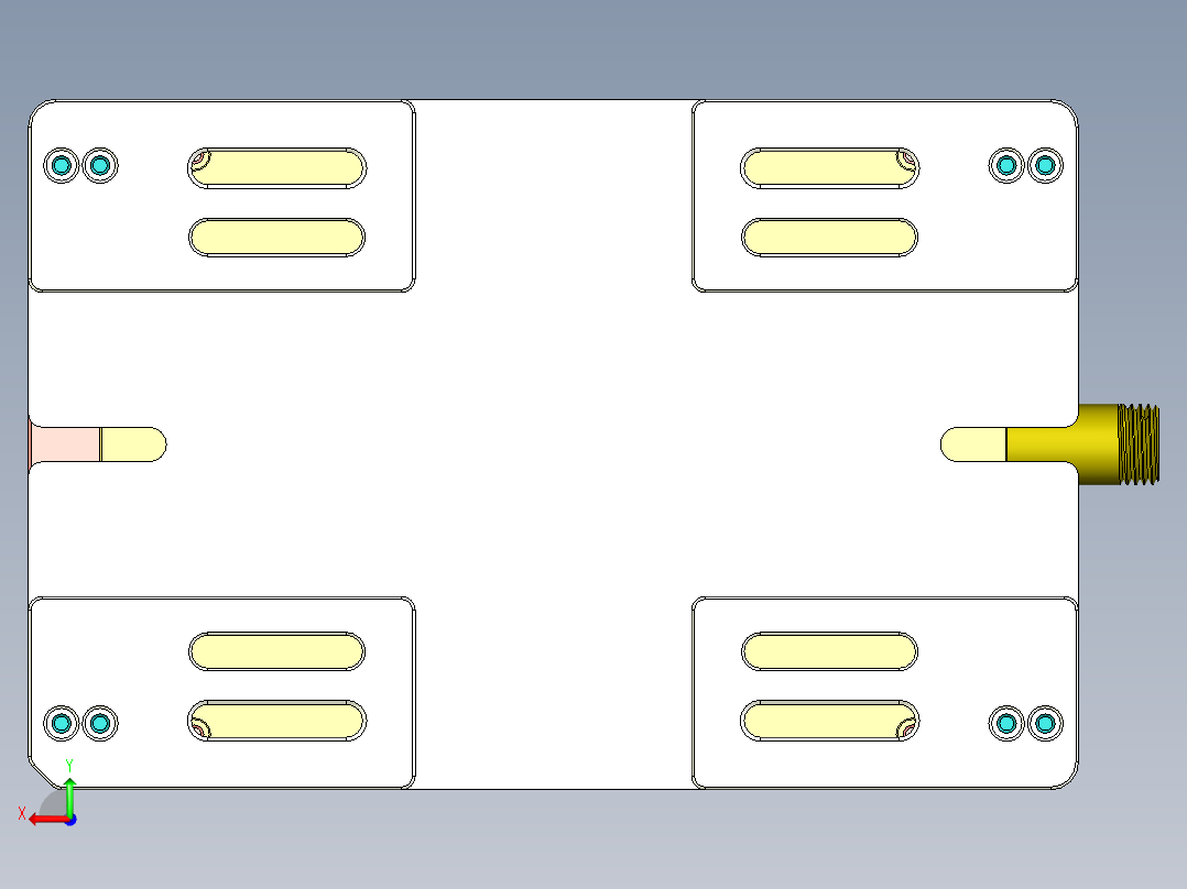 电脑外壳铣内腔治具后视图