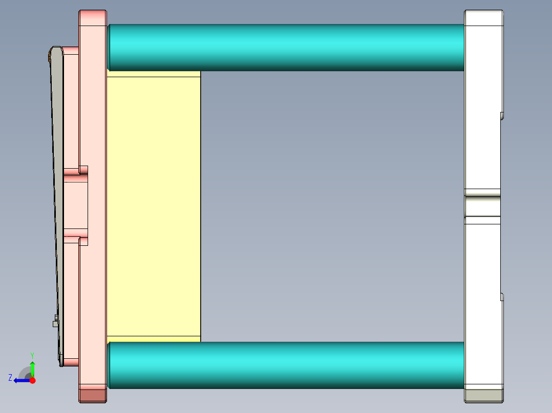 电脑外壳铣内腔治具右视图