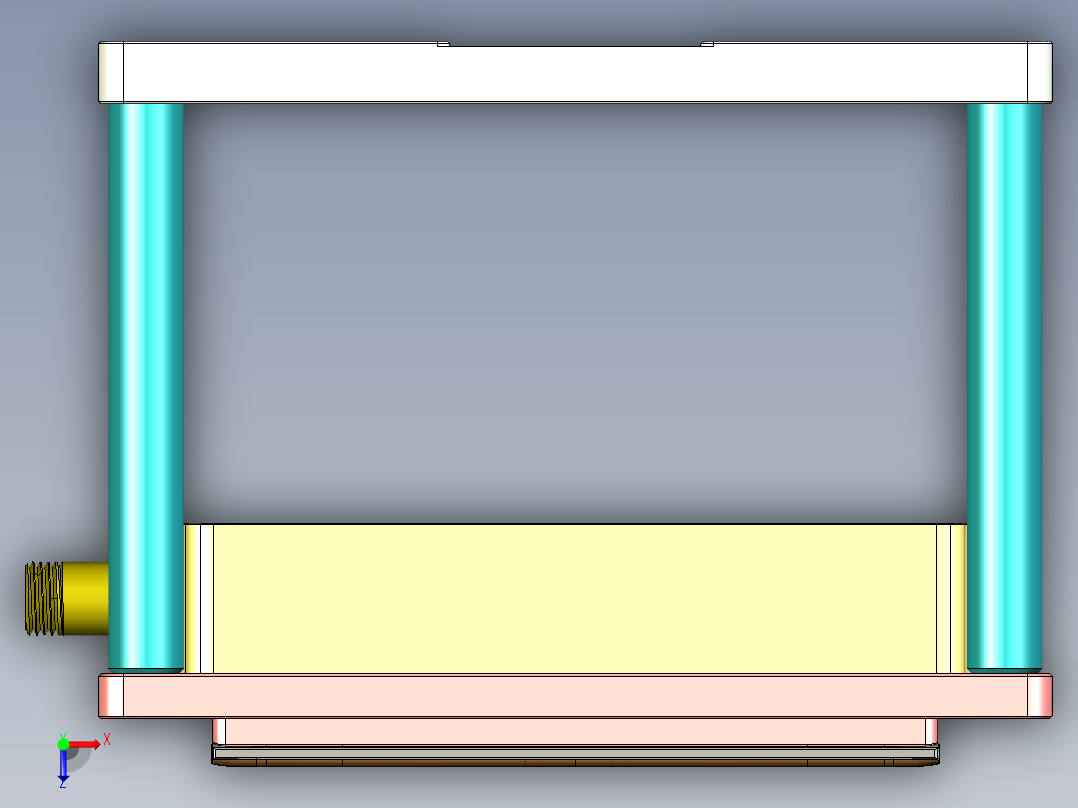 电脑外壳铣内腔治具俯视图