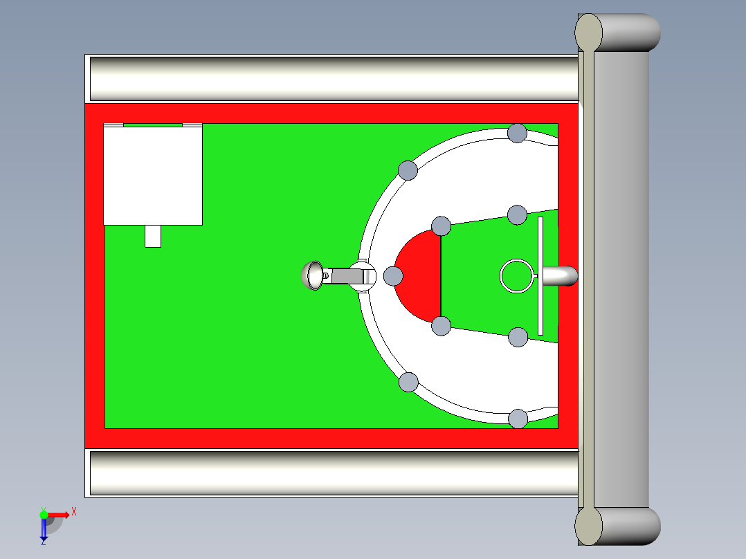 一种儿童益智投篮玩具俯视图