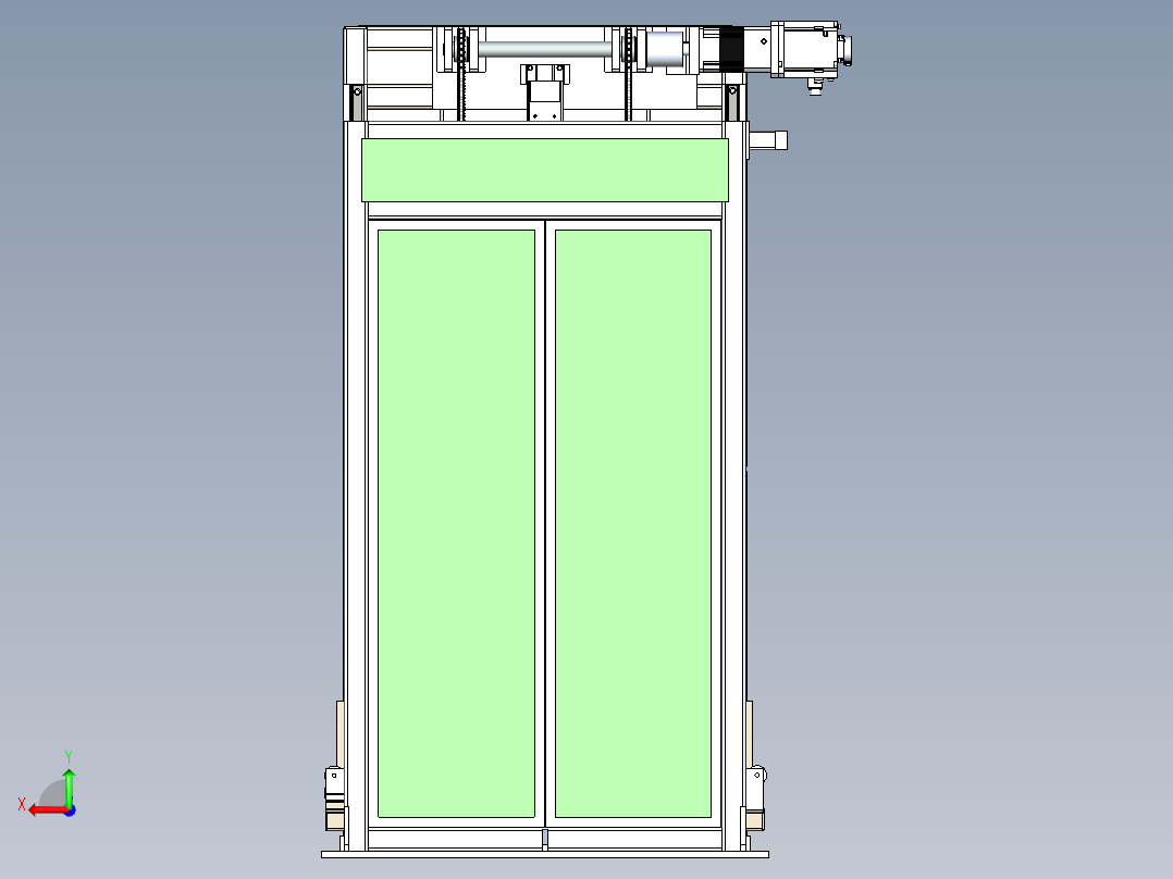 自动升降机、滚筒升降后视图