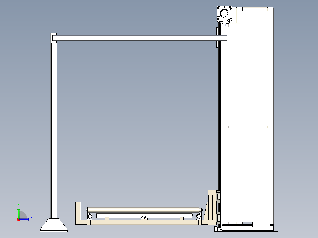 自动升降机、滚筒升降左视图