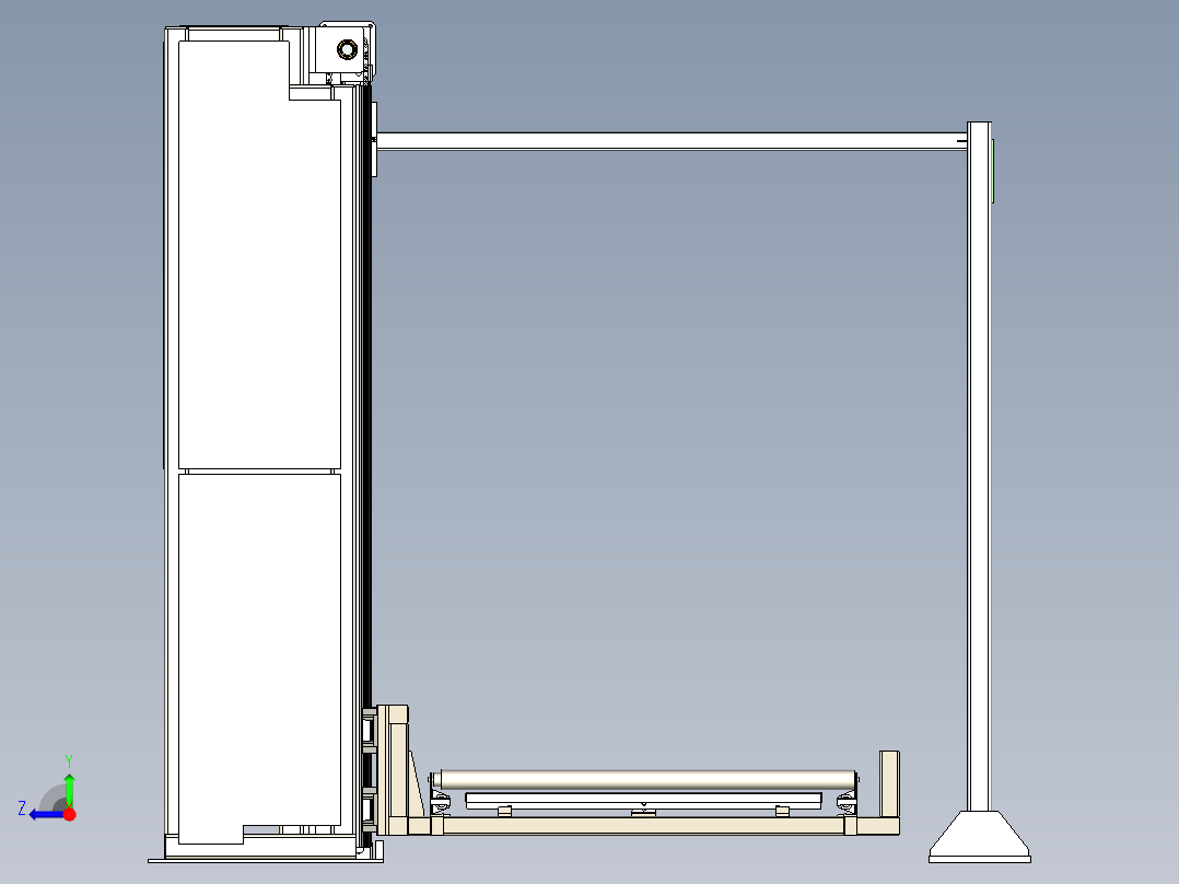 自动升降机、滚筒升降右视图