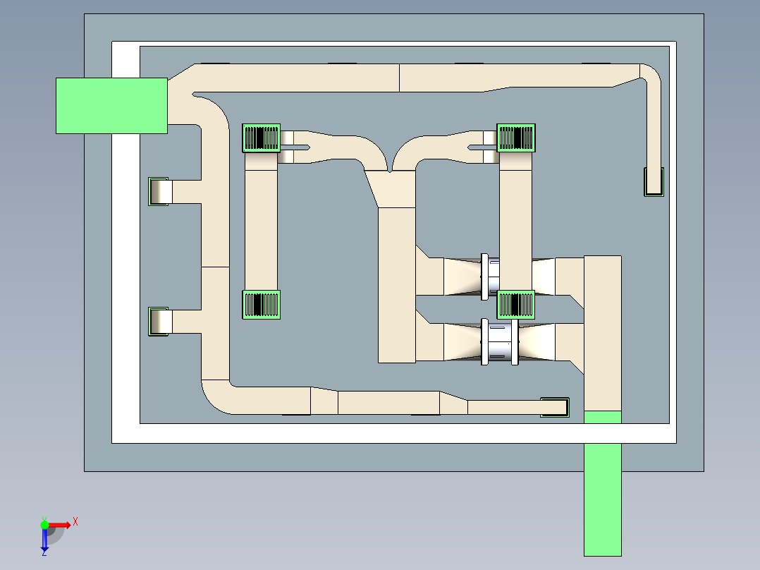 B3004025-通风系统俯视图