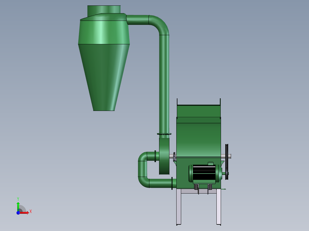 锤式粉碎机前视图