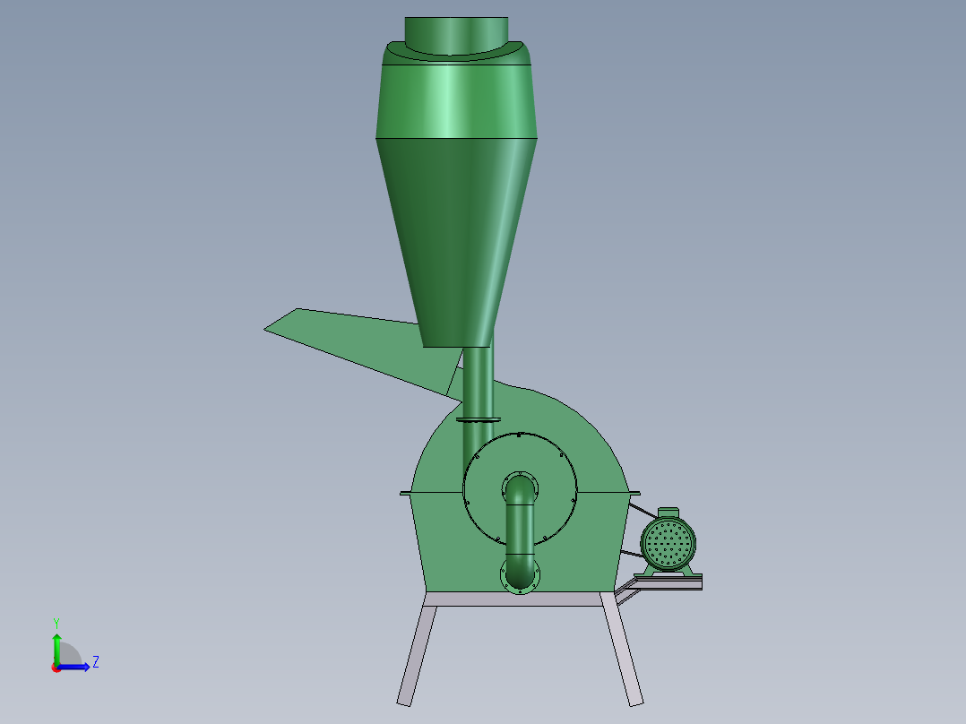 锤式粉碎机左视图