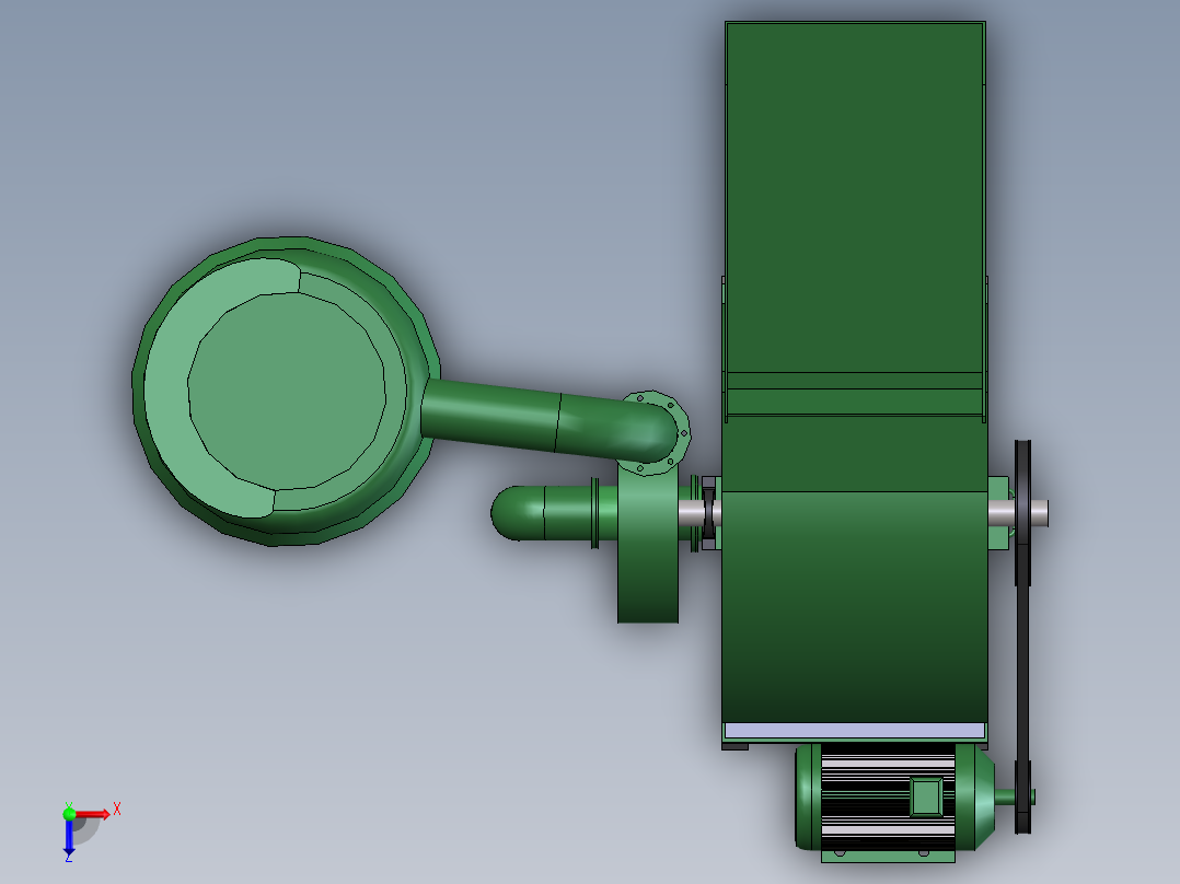 锤式粉碎机俯视图