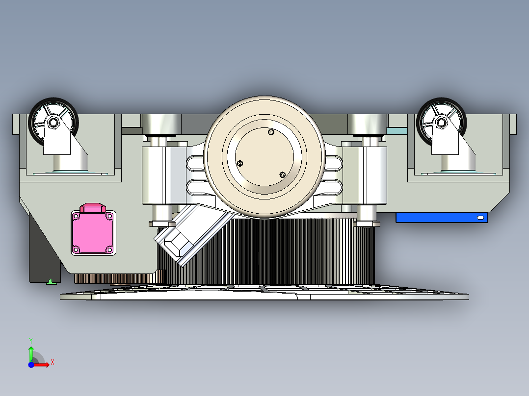 顶升旋转AGV前视图