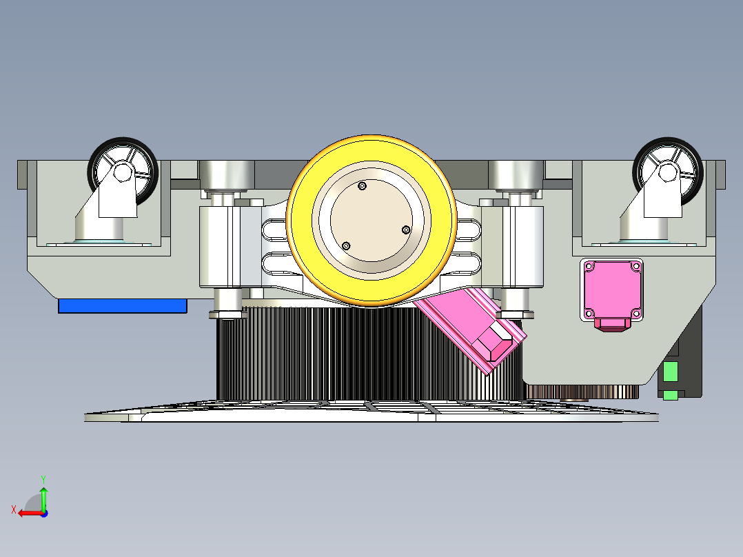 顶升旋转AGV后视图