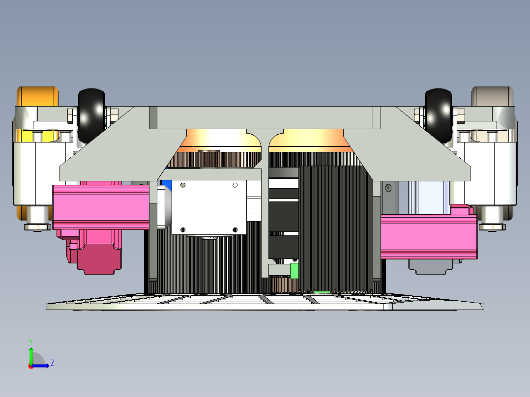 顶升旋转AGV左视图
