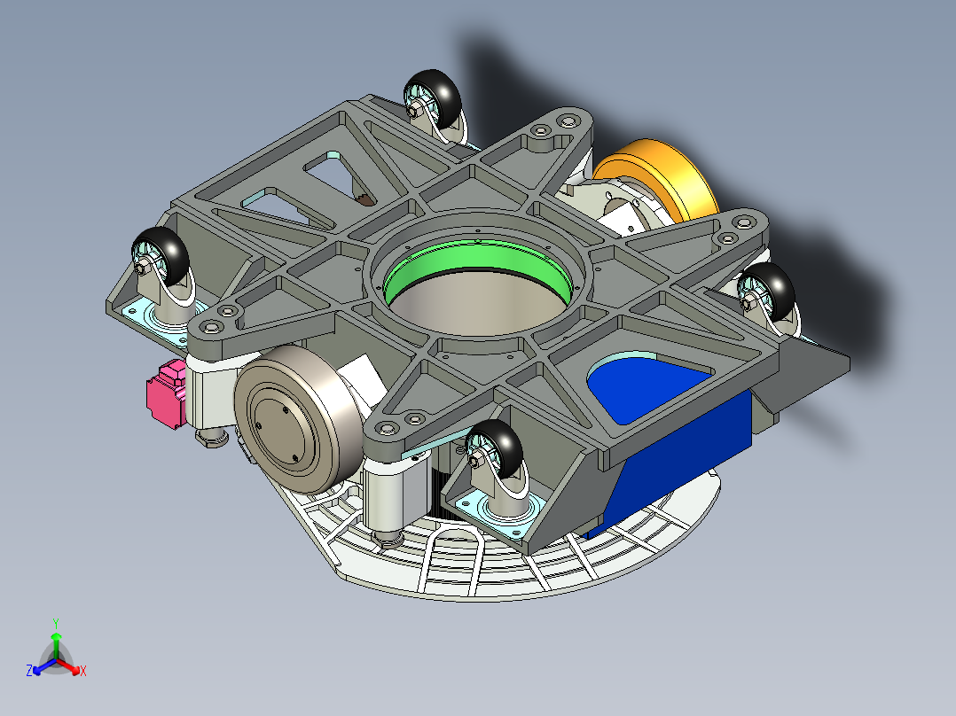 顶升旋转AGV正等轴测图