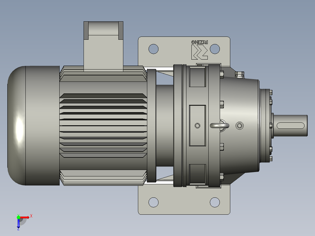 XWD单级摆线针轮减速机XWD15-3-115俯视图