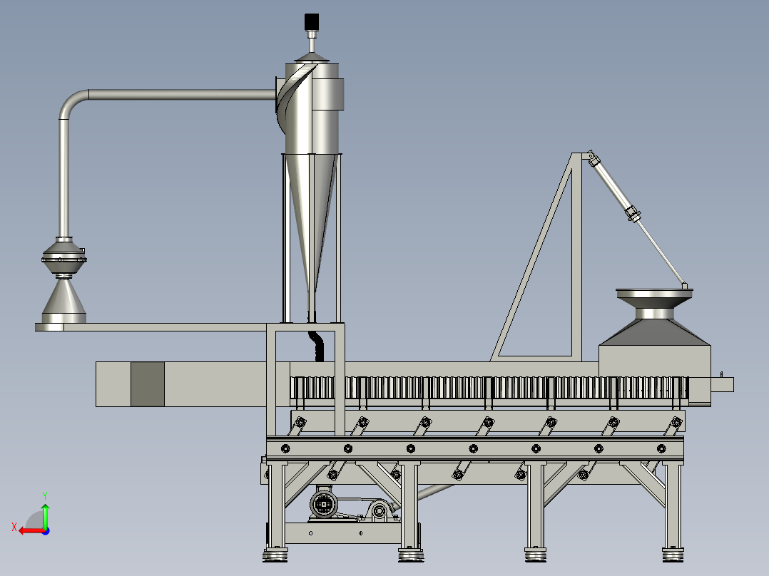 石灰配加系统的除尘措施后视图