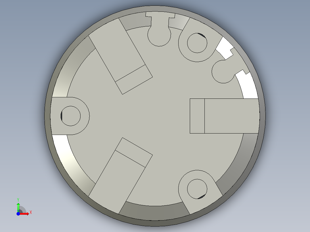 圆柱体三爪气缸装配1210前视图