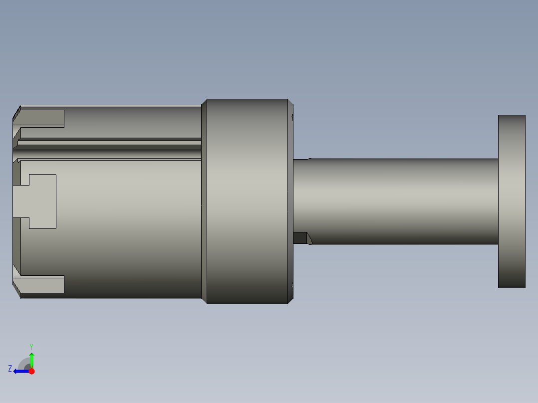 圆柱体三爪气缸装配1210右视图