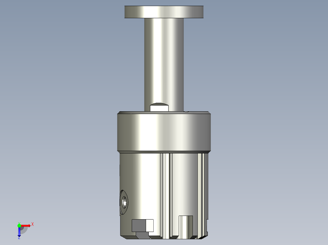 圆柱体三爪气缸装配1210俯视图